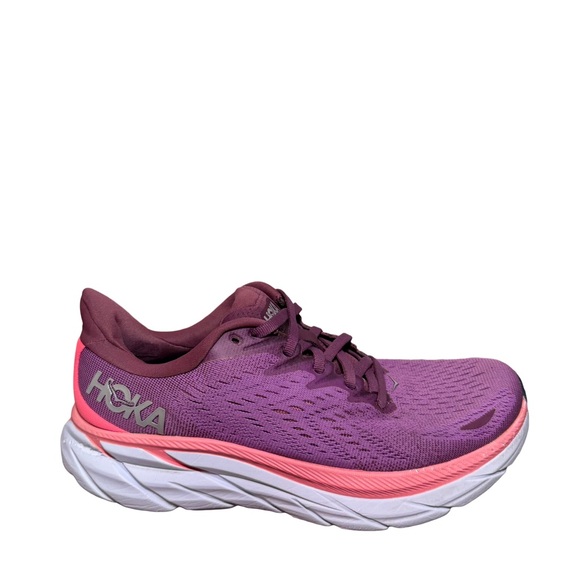 Hoka Shoes - Hoka Women's Clifton 8 Pink and Purple Athletic Shoes size 6.5 B